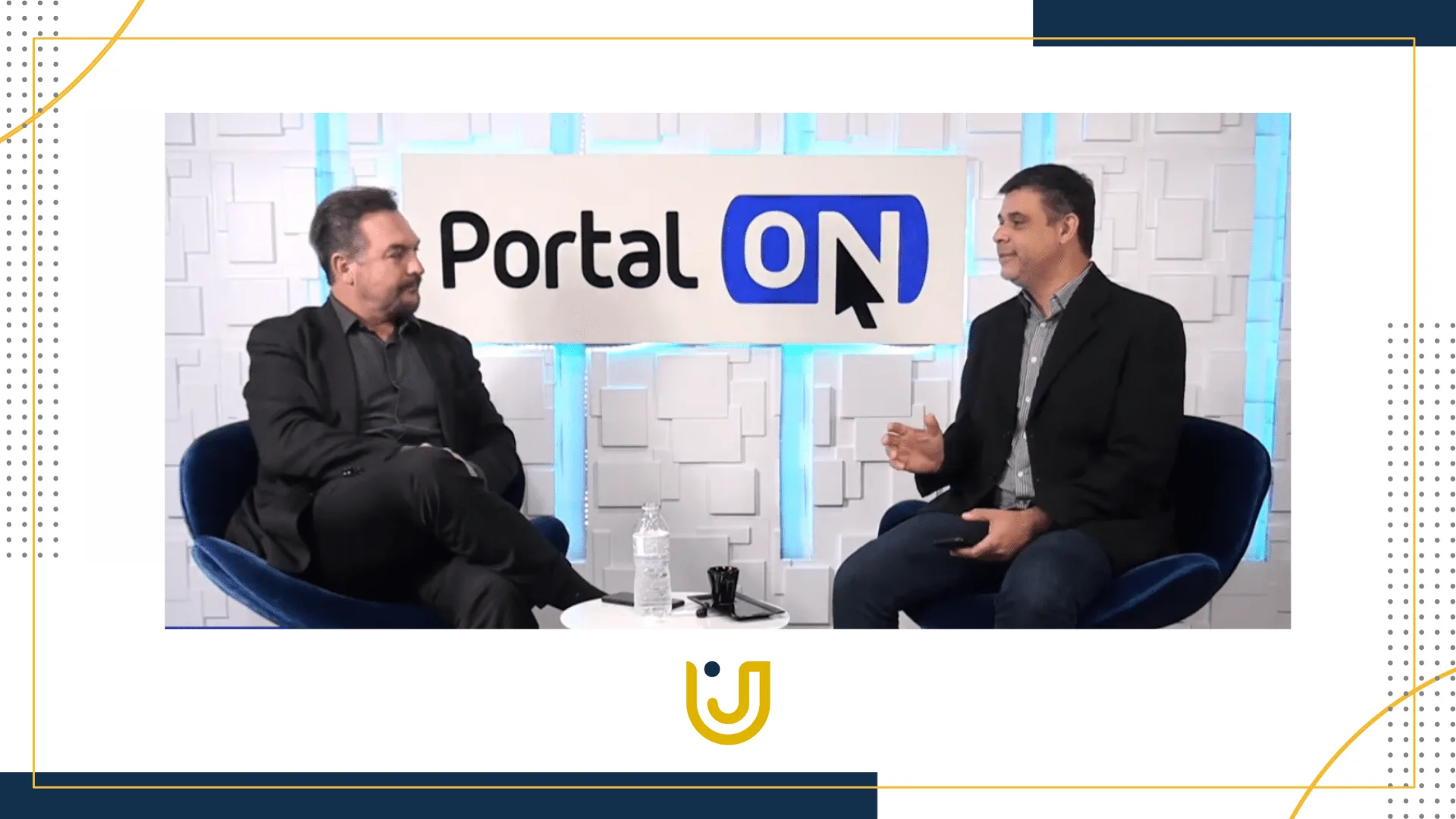 A imagem mostra o diretor da UniFAJ falando sobre empregabilidade no Portal On.