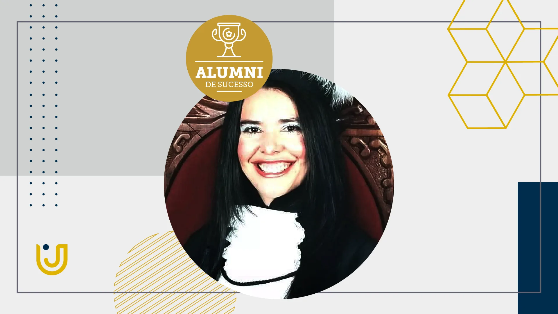 A imagem mostra a alumni Marileusa que foi trabalhar nos EUA como enfermeira