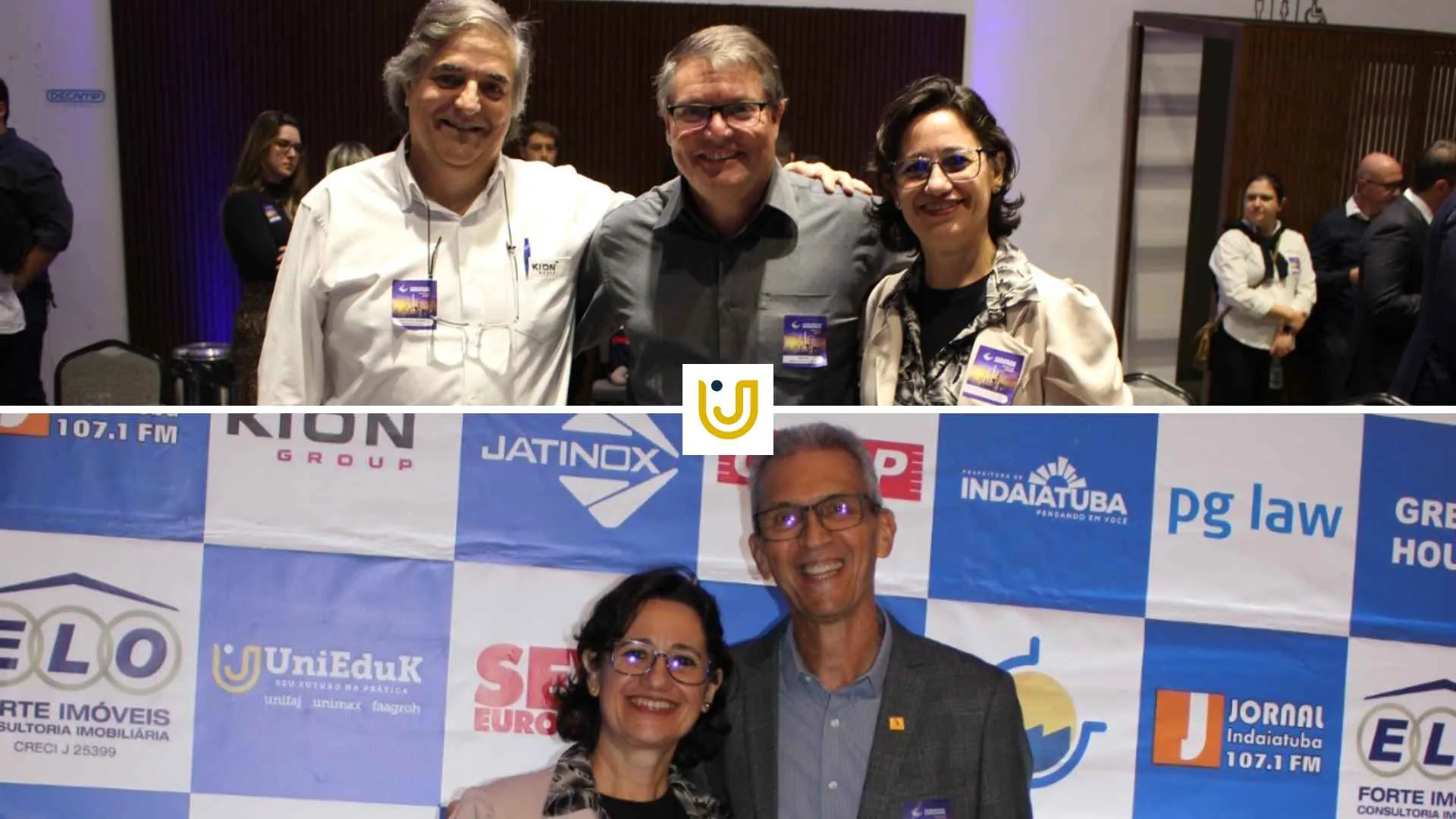 A imagem mostra momentos do lançamento do Catálogo das Indústrias.